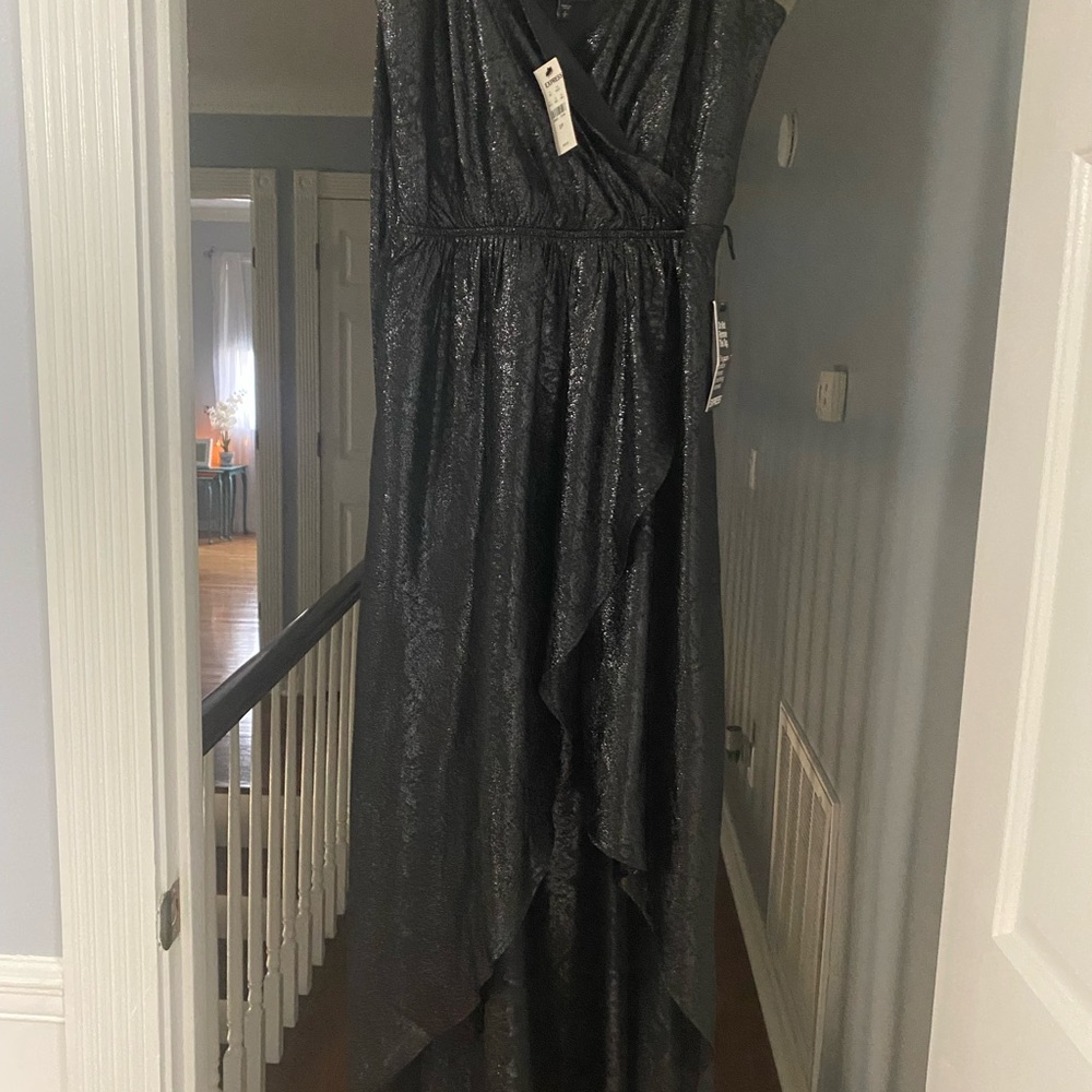 Express Black Sparkling Hi Low dress - Picture 4 of 6